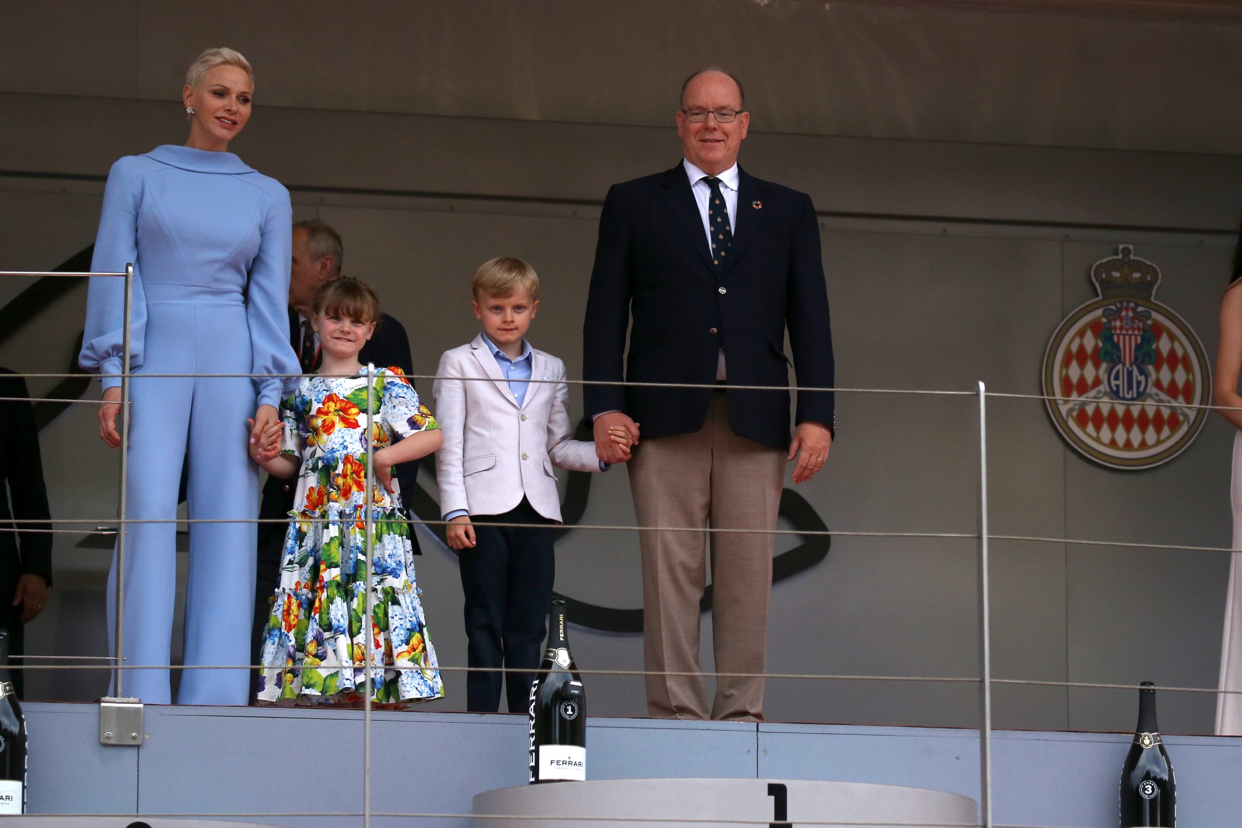 II. Albert herceg, Jakab herceg, Charlene hercegné és Gabriella hercegnő