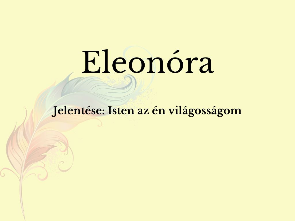 Eleonóra név jelentése