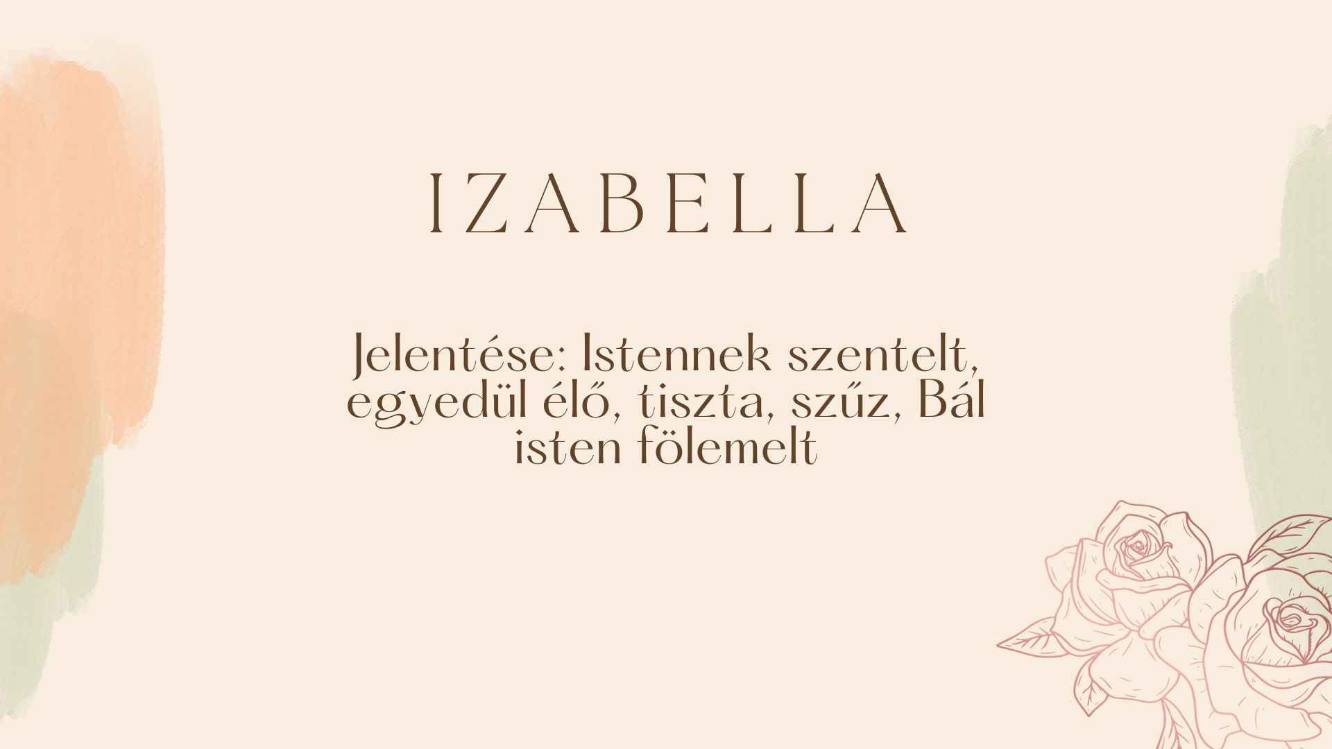 Izabella név jelentése