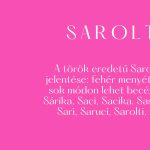 Sarolta név jelentése
