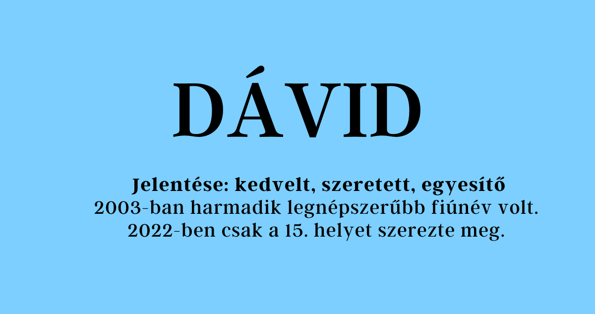 Dávid név jelentése
