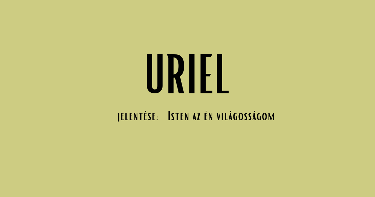uriel név jelentése