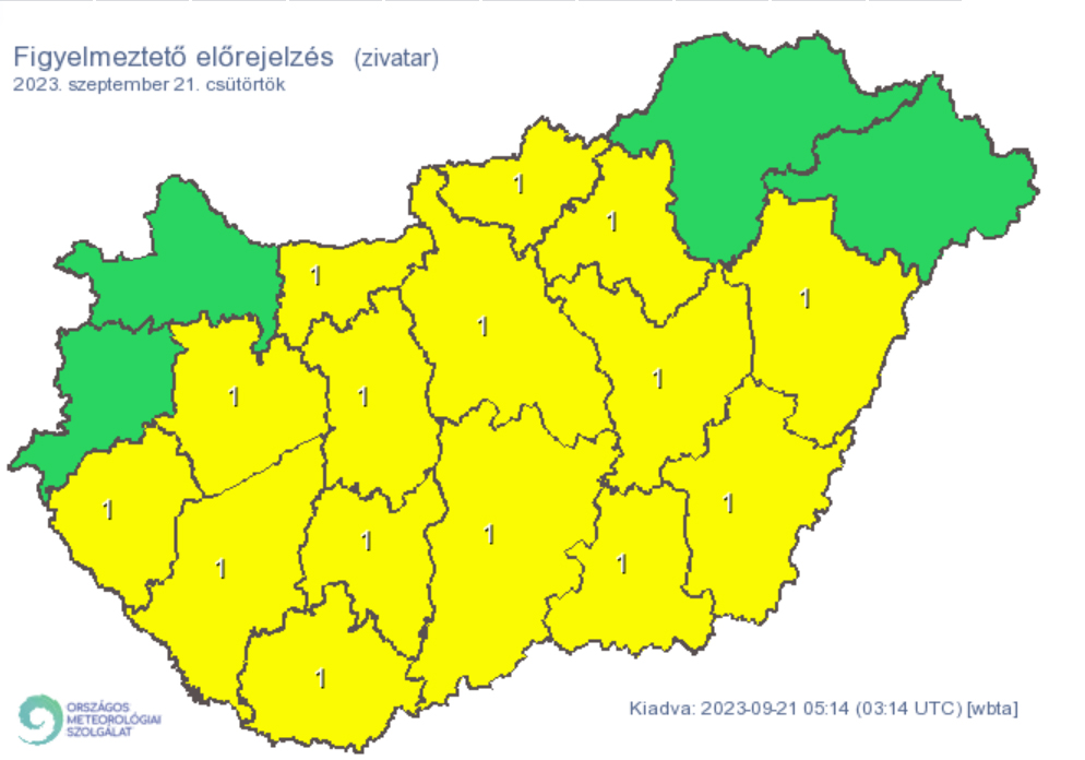 Magyarország térkép időjáráa