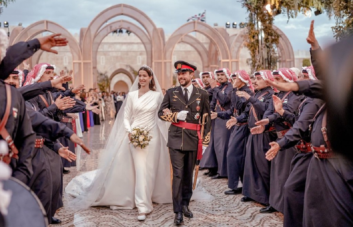 Huszejn jordán herceg és felesége esküvője