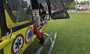 A kislányt helikopterrel szállították kórházba - Fotó: Magyar Gyermekmentő Alapítvány/Facebook