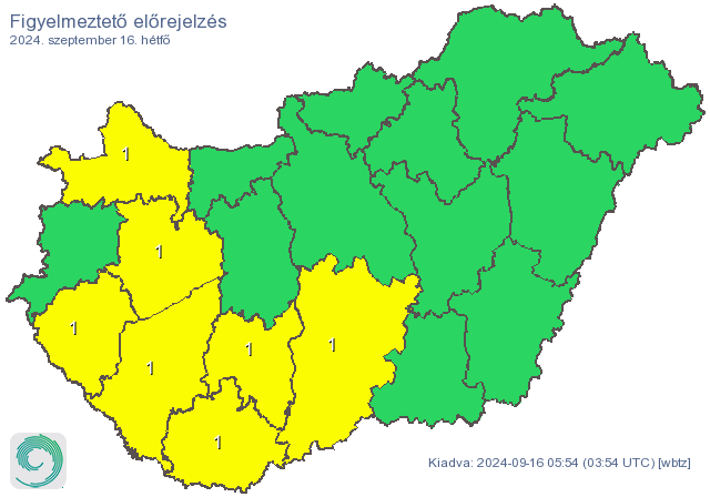 figyelmeztetés térkép