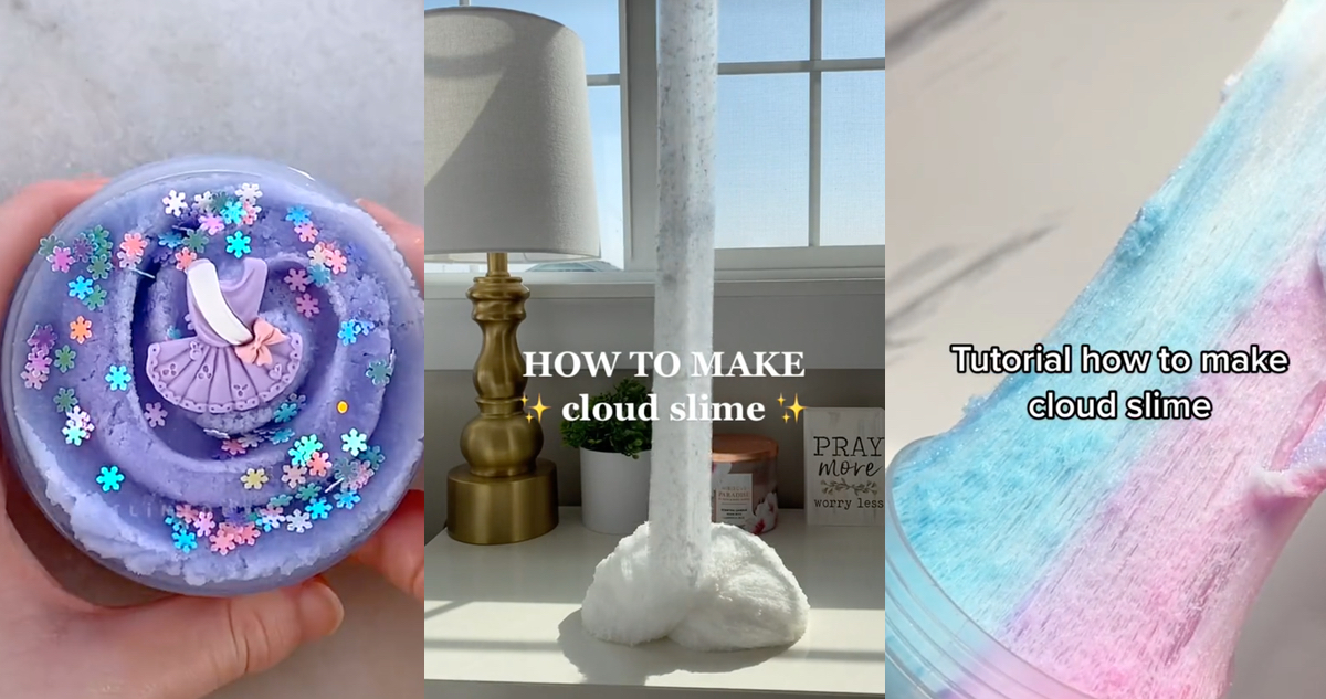 felhőslime, így készíts cloud slime-ot