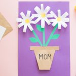anyák napi ajándék készítése: virágos képeslap