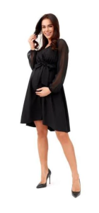 Fekete kismama partyruha sifon ujjal 19 150 Ft