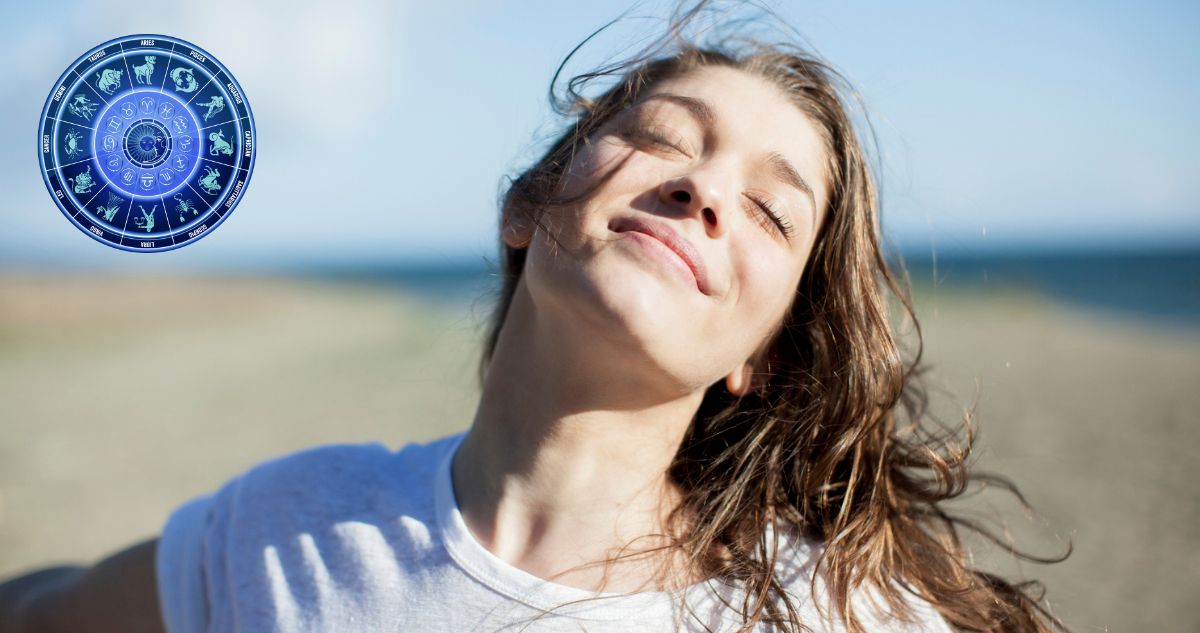 boldog nő horoszkóppal