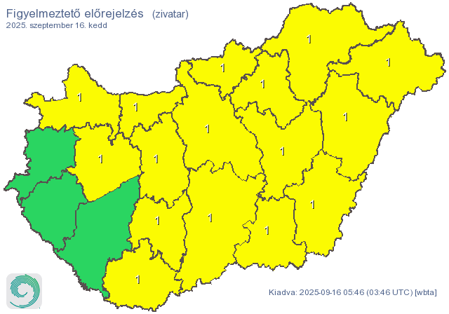 időjárás riasztás