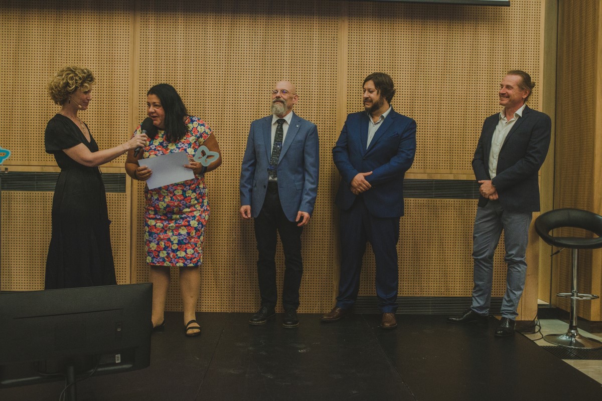 Hajdu Henriett a díjátadón (Fotó: Szabó Ivett)