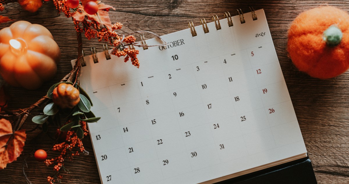októberi naptár