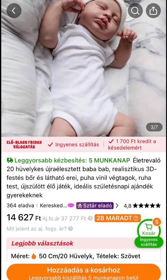 temus baba - Gyerekszoba Már „újraélesztett babát” is lehet rendelni a Temuról, így néz ki