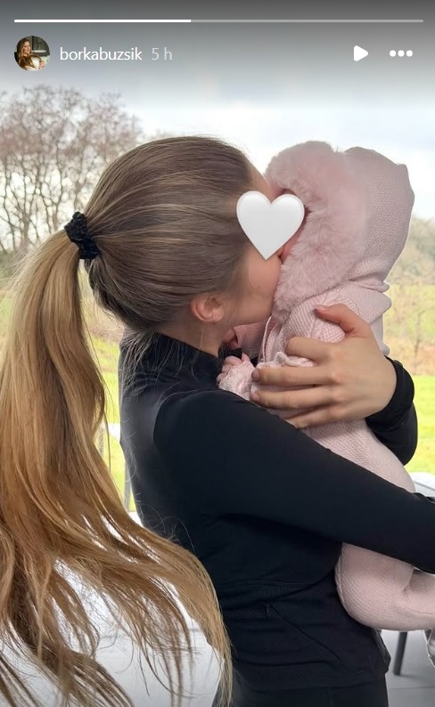 buzsik borka insta story a kislanyukkal - Gyerekszoba Friss babafotón Buzsik Borka és Szoboszlai Dominik kislánya - Elolvadsz, milyen édes!