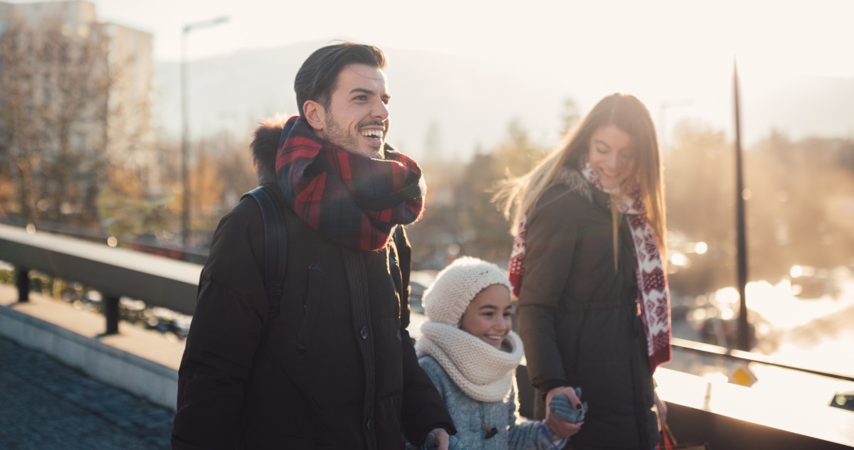 család télen