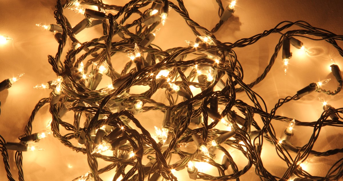 világító karácsonyi égősor