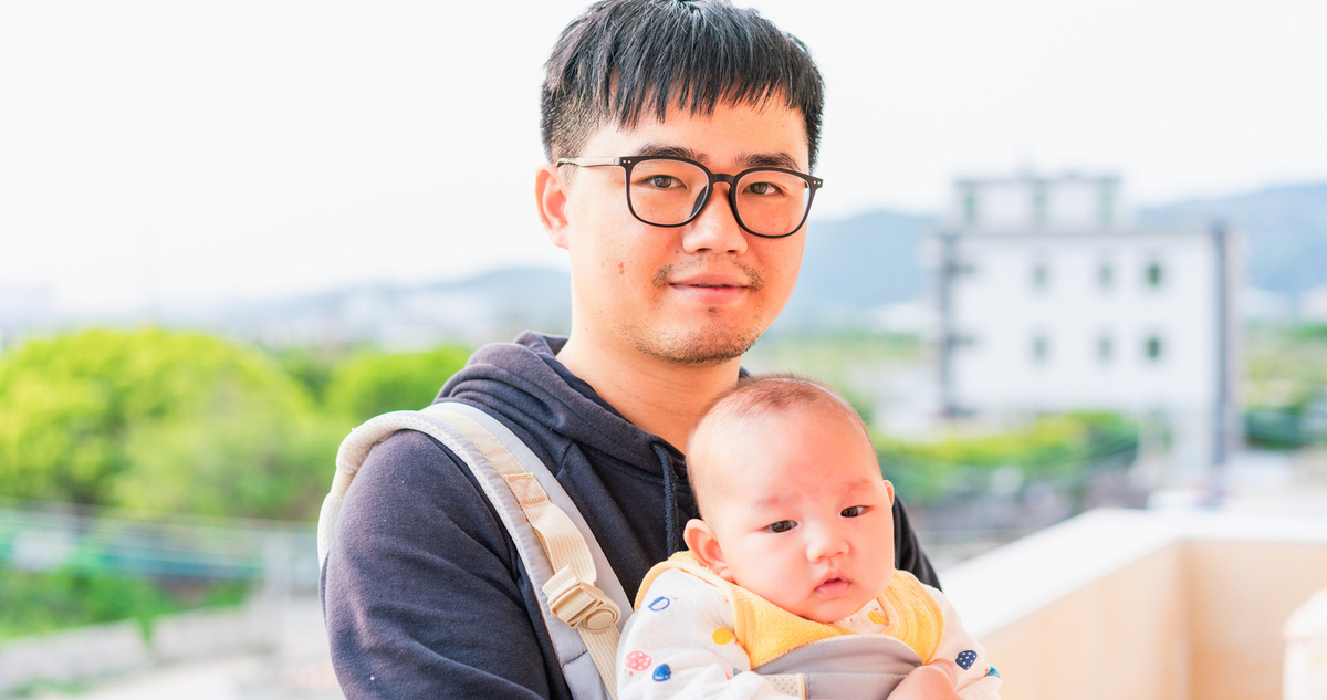 kínai apa gyermekével