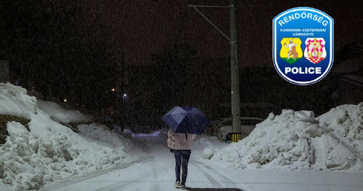 kislany hajnalban megy iskolaba - Gyerekszoba Fotó: Komárom-Esztergon vármegyei rendőség Facebook oldala