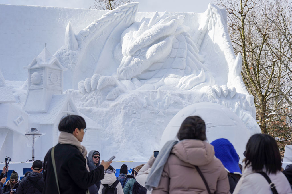 Hószobor a Sapporói Hófesztiválon - fotó: Getty