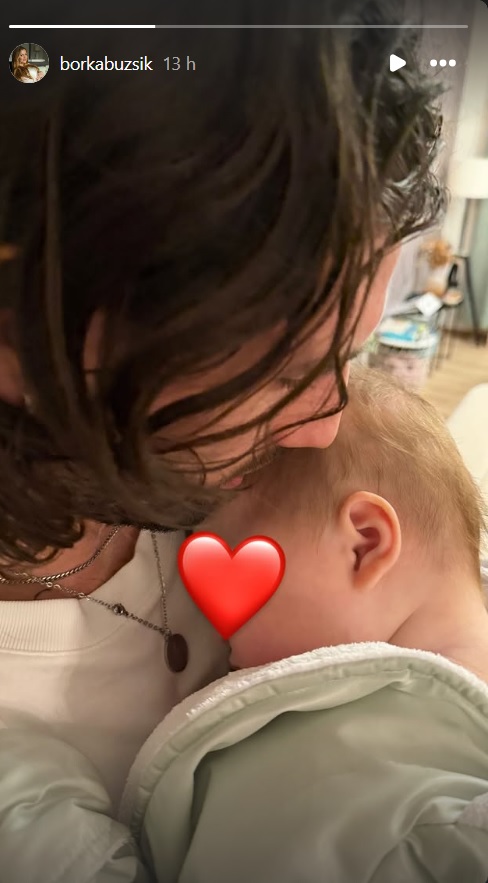 Buzsik Borka és Szoboszlai Dominik kislánya