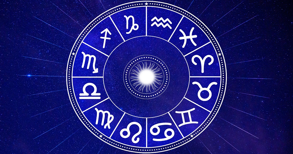 Horoszkóp ábra az állatövi jegyekkel