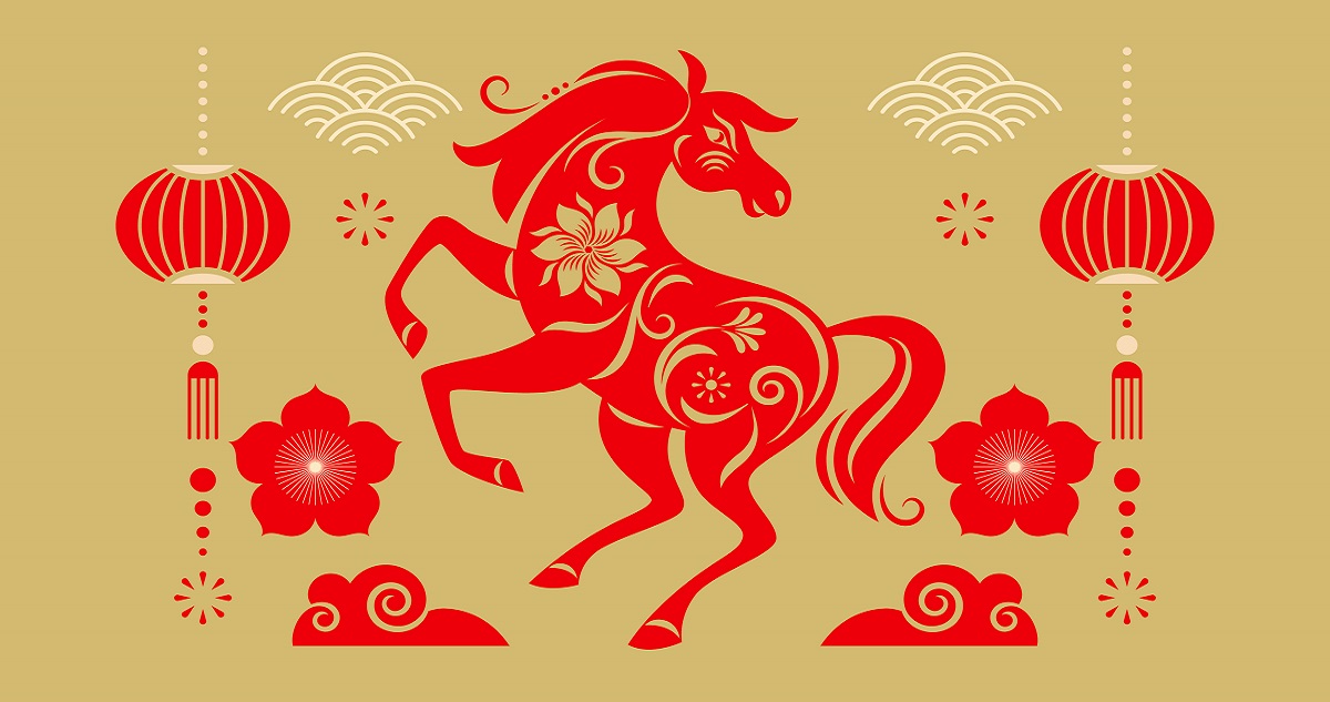 Tűz Ló éve szimbóluma a kínai horoszkópban