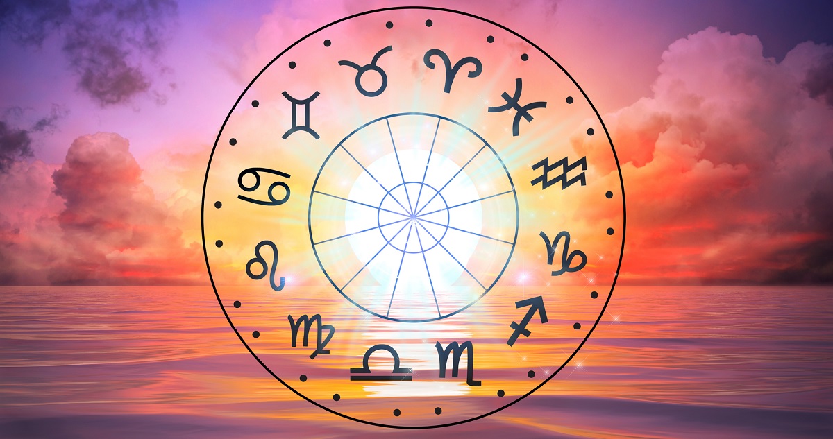 Horoszkóp ábra az állatövi jegyekkel