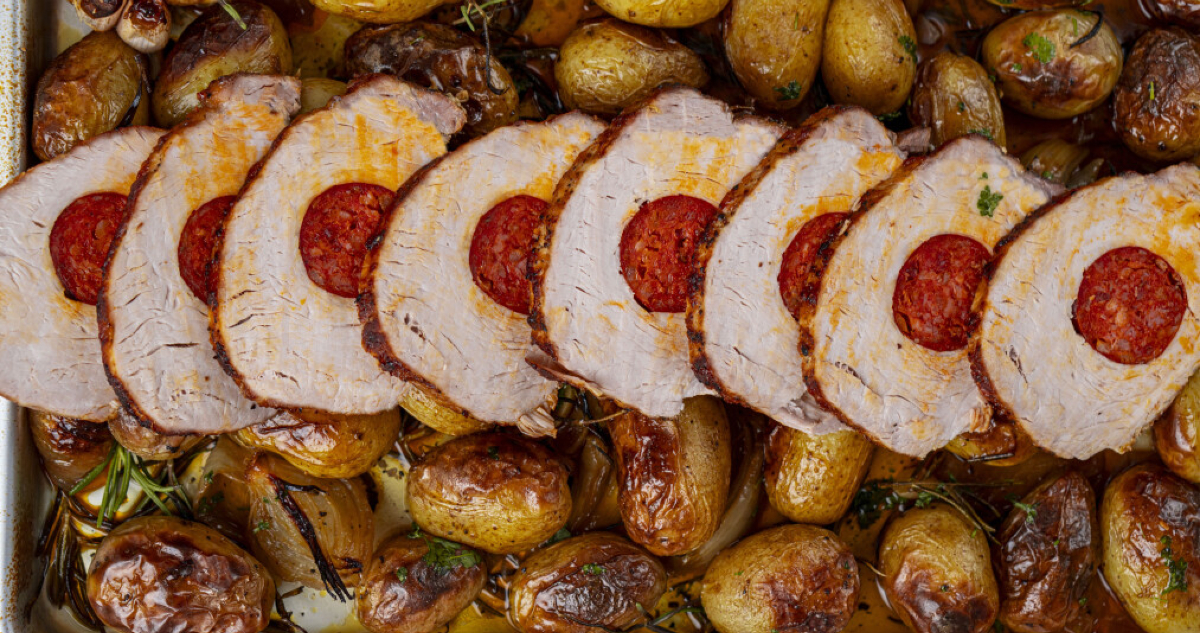 kolbásszal töltött karaj, hideg sült