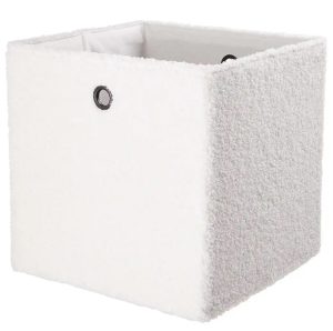 TODDY – összehajtható plüss tárolódoboz, fehér (Kép forrása: butlers.hu)