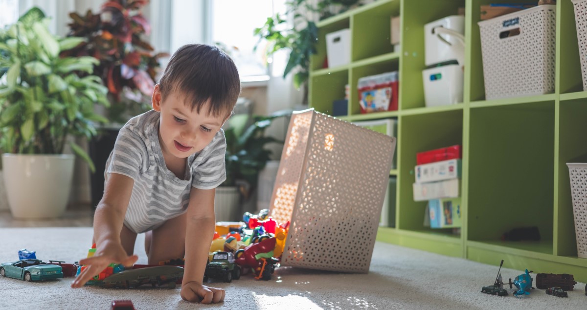 A praktikus játéktárolók segíthetnek tovább rendet tartani. (Kép forrása: Getty Images)