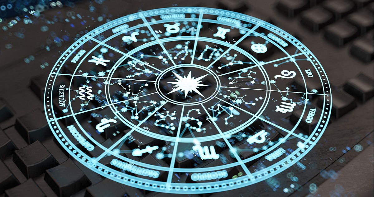 Horoszkóp ábra az állatövi jegyekkel