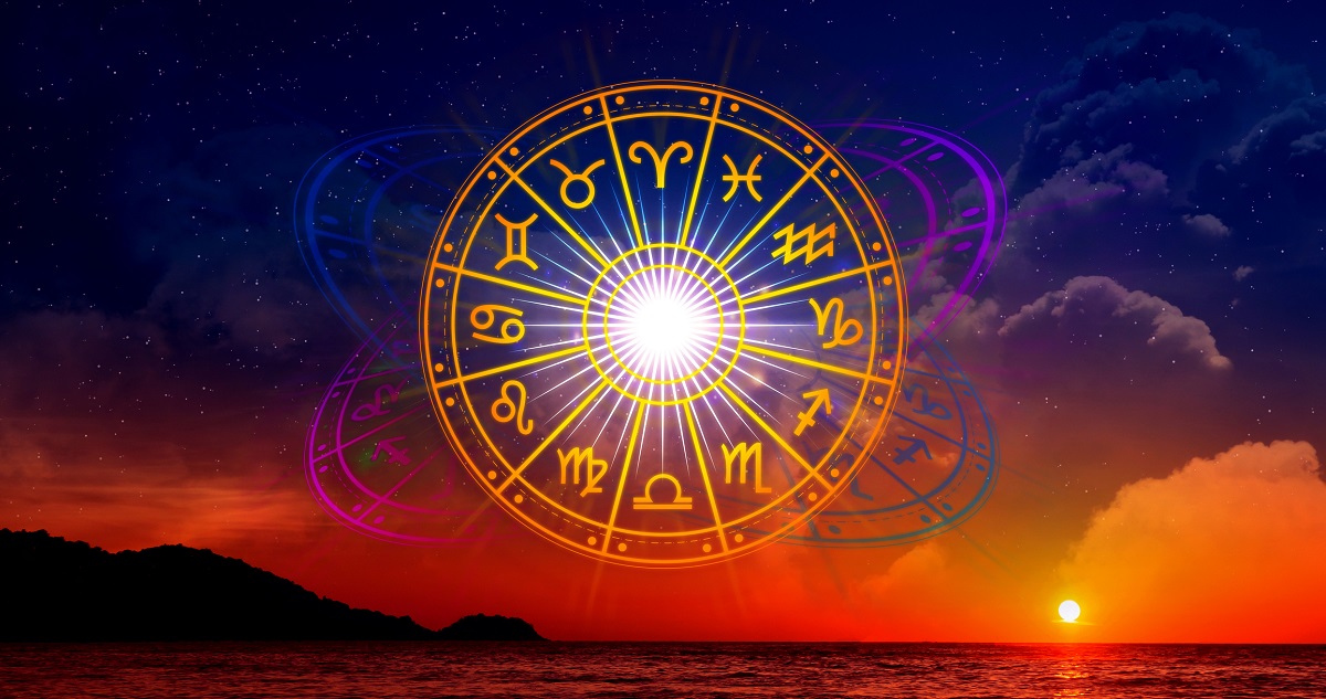 Horoszkóp ábra az állatövi jegyekkel