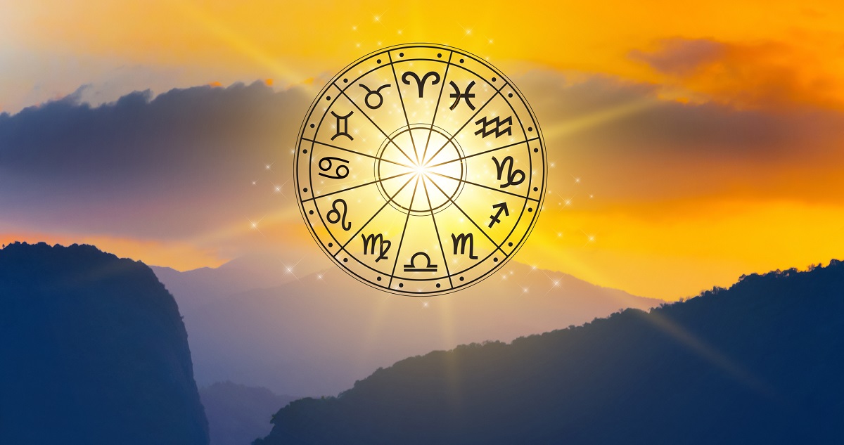 Horoszkóp ábra az állatövi jegyekkel