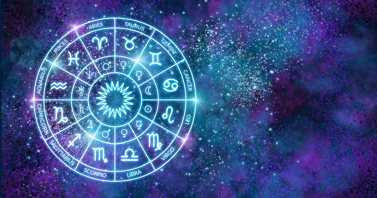 Horoszkóp ábra az állatövi jegyekkel