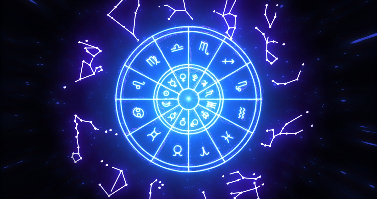 Horoszkóp ábra az állatövi jegyekkel