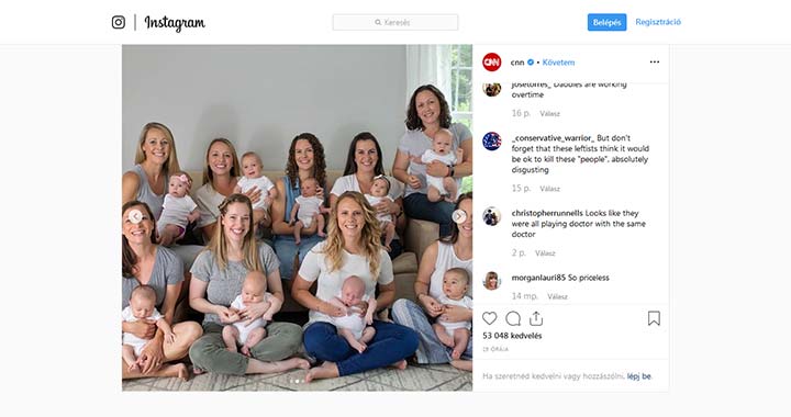 Kilenc ápolónő egyszerre várt gyereket - itt a közös fotó az összes babáról
